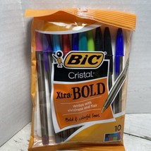 Bic Cristal Xtra Bold Ballpoint Pens 8 Assorted Colors - £6.25 GBP