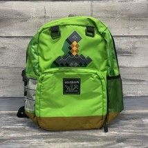 Minecraft Creeper Sword School 17&quot; Green Backpack w/Laptop Pocket 2018 - £15.78 GBP