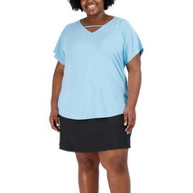 Tranquility by Colorado Clothing Womens V-neck Top Color Blue Size M - £27.40 GBP