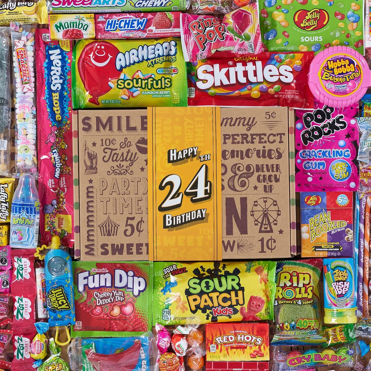 Vintage Candy Co. 24Th Birthday Retro Candy Gift Box - 2000 Decade Child... - $57.99