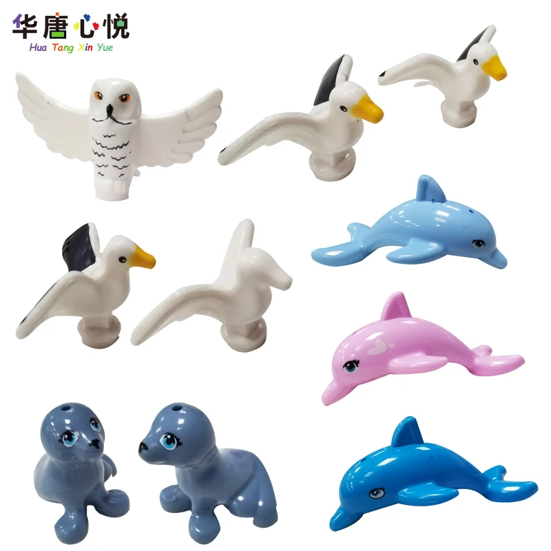 Play Handmade Locking City Animals Sets Series Play For Play Owl Seal Whale Pige - £23.18 GBP