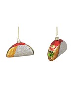 New 4&quot; Silver and Gold Tacco Glass Christmas Ornament - $23.99
