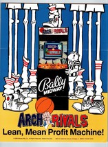 Arch Rivals Arcade Flyer Original 1989 Video Game Art 8.5&quot; x 11 Retro Basketball - £16.97 GBP