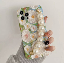 Flower Wrist Chian Strap shining Pearl bracelet Phone Case For iPhone 7/... - £9.30 GBP