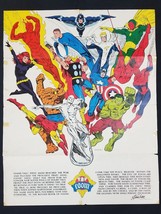 Jim Steranko-Marvel-FOOM Poster-1973-Thor-Hulk-1973-top Marvel heroes-VG - £145.05 GBP