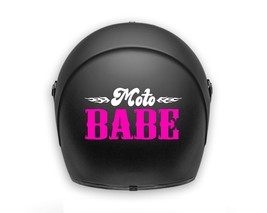 Helmet decals motorcycle stickers removable 1X pcs moto babe - £4.77 GBP