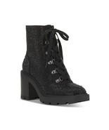 INC Womens 6 M Black Bling Shada Lace Up Block Heel Booties NIB HJ4 - $53.89