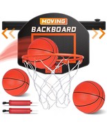 Moving Mini Basketball Hoop Indoor for Kids &amp; Adults 3 Balls &amp; 2 Air Pum... - $75.62 CAD