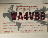 Vintage CB Ham radio Card WA4VBB Birmingham Alabama - £3.89 GBP