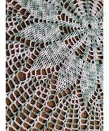 Hand Crocheted Round Grey And Lavender doily large - £25.73 GBP