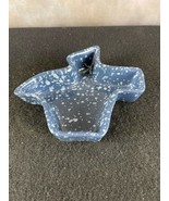 Vintage Frankoma Pottery State of Texas Blue Very cool dish/ashtray - $13.86