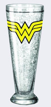 Wonder Woman Logo Clear Acrylic Double Walled Freezer Pilsner Glass NEW UNUSED - £12.43 GBP