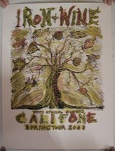 Iron And Wine Poster Spring Tour 2008 Silkscreen Guest Califone Tree &amp; + - £67.26 GBP