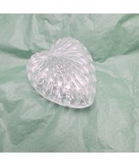 Heart Shaped Wavy Edge Glass Trinket Dish Candy Dish - $14.85