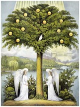 3435.Vintage style 18x24 Poster.Tree of Life.Angel Art Decor.Home interior art d - £22.05 GBP
