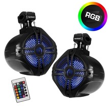 Power Acoustik Marine 6.5&quot; 2-Way Wakeboard Speakers with RGB LED Illumin... - £165.09 GBP