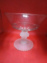 Gillinder &amp; Sons Lion Compote Frosted Lion Footed Compote Round Clear No... - $1,555.76 MXN