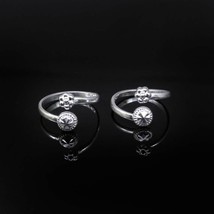 925 Real Sterling Silver Toe Rings Cute Ethnic Indian Style Handmade bichia Pair - £16.69 GBP