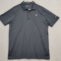 Nike Men&#39;s Golf Shirt Size L Large Dri Fit Gray Short Sleeve Casual Polo - £14.23 GBP