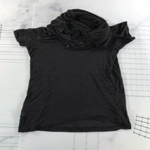Y-3 Yohji Yamamoto Adidas Top Womens Small Black Cowl Neck Loose Draped ... - $197.99