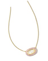 Baguette Elisa Pendant Necklace in 14k Brass, - £197.80 GBP