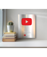 Custom YouTube Play Button plaque, personalization creator award,Social ... - $76.00