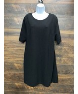 Mario Serrani Dress Size XL Bodycon Black Short Sleeve Striped Pullover ... - $19.59 CAD