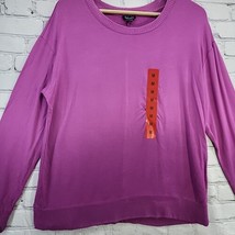Splendid Top Womens Sz M Medium Pullover Pink Purple ombre New - £15.58 GBP