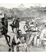 Spaniards Surrounded Victorian 1898 Print Cuba&#39;s Freedom Spanish War DWU15 - $549.97 MXN