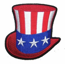 Uncle Sam American Flag Hat Patch P8250 New Jacket Biker Embroidered Patches - £4.46 GBP