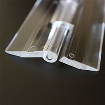 Pack of 10 Transparent Clear Plastic Acrylic 300mm Continuous Piano Hinge Hinges - £47.27 GBP