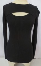 Carmen Marc Valvo Women’s SZ S Black  Sweater Keyhole front - £11.79 GBP