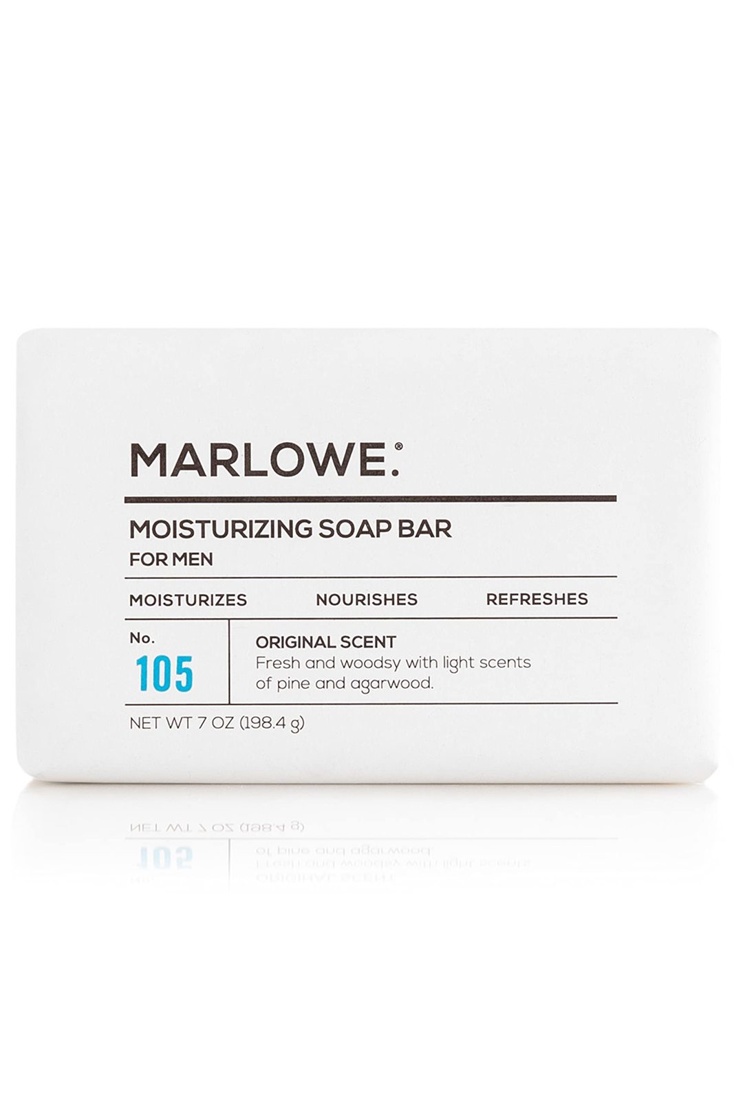 MARLOWE. No. 105 Bar Soap for Men 7 oz, Moisturizing Body Soap, Nourishing & Re