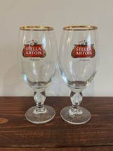 2 New Stella Artois Belgium Alcohol Beer Drinking Glass Cup Chalice Gobl... - $19.74