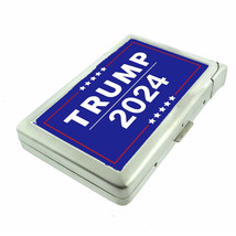 Donald Trump L2 100&#39;s Size Cigarette Case with Built in Lighter Metal Wallet - £17.08 GBP