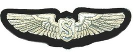 US ARMY AIR FORCE SERVICE PILOT SILVER WING  EXCELLENT QUALITY CP BRAND  - $22.50