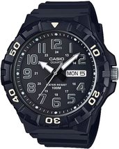 Casio MRW-210 Series Standard Big Face Big Face Quartz Wristwatch, Black x Silve - £39.74 GBP+