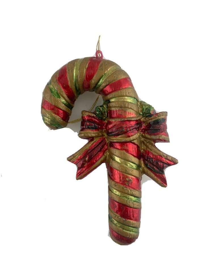 A Holiday Tradition Christmas Ornament  Candy Cane Hand Painted Item image 3