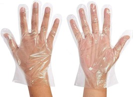 1000 Pc Transparent Gloves Disposable Food Prep Gloves One Size Fits Most HDPE - £14.93 GBP