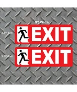 2x 9&quot; x 3&quot; EXIT Red Door High Quality - Vinyl Decal - FREE FAST SHIPPING - $9.33 CAD
