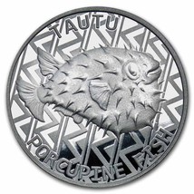 2021 Tokelau 1 oz Silver $5 Porcupine Fish BU - $55.97