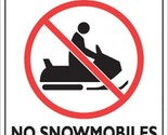 New 12 x 12 in. Trail Sign White/Black No Snowmobiles Sign .050 Gauge Pl... - $5.95