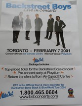 BACKSTREET BOYS 4PC TORONTO 2001 BLACK AND BLUE TOUR FLYER RARE + TICKET... - £9.99 GBP