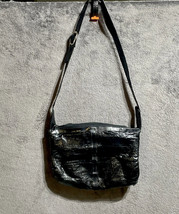 Genuine Black Eel Skin Exotic Shoulder Purse Bag - £11.83 GBP