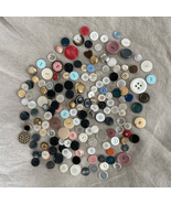 Vintage 164 Lot of Spare Buttons Metal Pastel Rhinestone Crest Assortment - $44.95 CAD