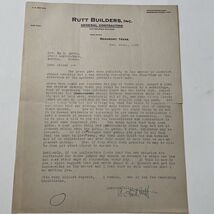 Antique Document Beaumont TX  C. L. Rutt Builders 1935  Juvenile Court P... - €23,28 EUR