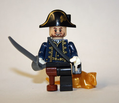 Captain Barbossa Pirate Pirates of the Caribbean Building Minifigure Bricks US - £5.59 GBP