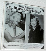 Those Bombastic Blonde Bombshells; Betty Ghable &amp; Marilyn Maxwell - Vinyl LP - $23.80