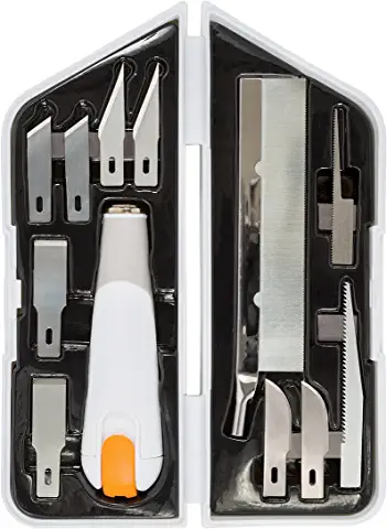 Fiskars Heavy Duty Easy Change Detail Knife Kit 1 Case, 1 Handle, 11 Blades - £57.80 GBP