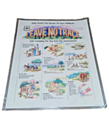 VTG US FOREST SERVICE Leave No trace Poster camping hiking RARE 21x25 La... - $14.50